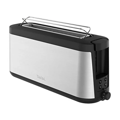 Immagine di Tefal Tostapane Element TL4308 a fessura lunga 7 livelli di doratura 1000 Watt Attacco per rullo integrato Design elegante Nero/Acciaio inossidabile