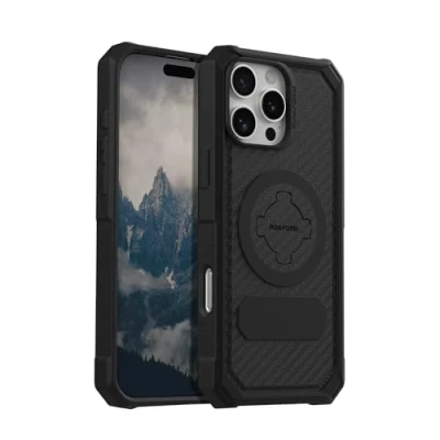 Immagine di Rokform Custodia robusta compatibile con iPhone 16 Pro Max, cover magnetica (nero)