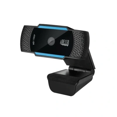 Immagine di Adesso CyberTrack H5, webcam HD 1080p con messa a fuoco automatica, doppio microfono integrato, cancellazione del rumore, USB Plug and Play per PC Windows Mac OS, videoconferenze VOIP