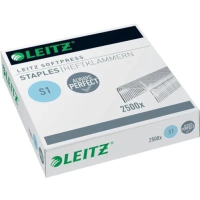 Immagine di Leitz Softpress S1 Points, 54970000, acciaio zincato, confezione da 2500 punti per cucitrici