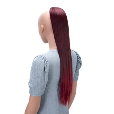 Immagine di CAISHA 65cm Lunga Coda die Cavallo Kim Extensions Per I Capelli Con Coulisse Parrucche Donna Liscio Miscela Rossa PH623