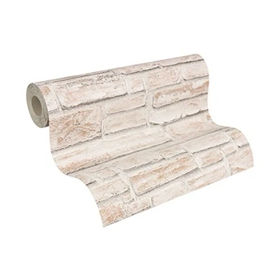 Immagine di A.S. Création 6621 25 Carta da parati con mattoni, 10,05 x 0,53 m, colore: Beige