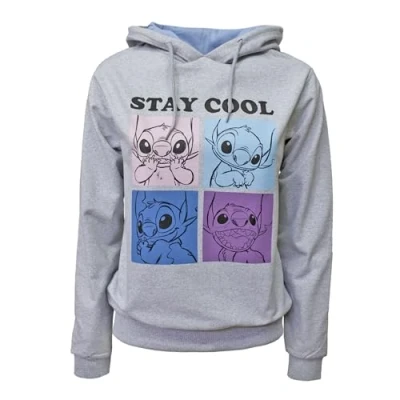 Immagine di Disney Felpa Lilo e Stitch Donna Ragazza in Cotone Tg. L con Cappuccio 6955