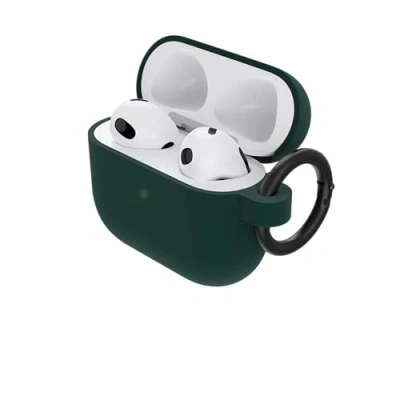 Immagine di Custodia OtterBox Soft Touch per AirPods Pro (1.ª generazione / 2.ª generazione) &amp; 2, soffice al tatto, antishock, graffi e cadute, ultra sottile con moschettone, Verde