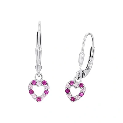 Immagine di Prinzessin Lillifee Orecchini in Argento 925 Gioielli da orecchio per bambine, con zirconi sintetici, 2,1 cm, Argento, cuore, confezione regalo, 9082650
