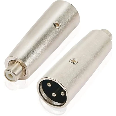 Immagine di CABLEPELADO Adattatore XLR Mono 3 Pin Maschio RCA Femmina a Adatto per mixer, microfoni, amplificatori, equalizzatore, tastiere, chitarre, pianoforte elettrico, ecc 1 pezzo