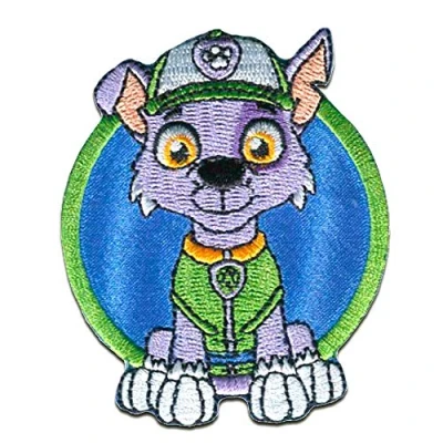 Immagine di Toppe termoadesive Squadra dei Cuccioli &#039;Rocky&#039; blu 7,3x6cm Patch Toppa ricamate Applicazioni Ricamata da cucire adesive
