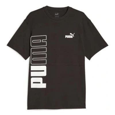 Immagine di PUMA Power Colorblock Tee, Maglietta Uomo, Nero Nero, XL