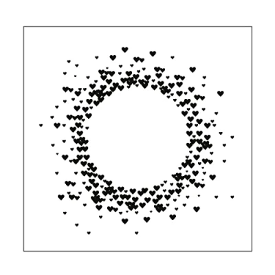 Immagine di Vaessen Creative Taschina per Embossing, Cerchio di Cuori, Aggiungere Texture e Dimensioni ai Vostri Progetti Creativi con la Carta