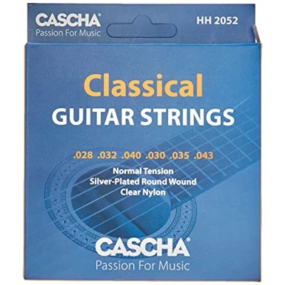 Immagine di CASCHA Premium corde per chitarra classica di alta qualità in acciaio al fosforo bronzo (set 6 corde) tensione normale