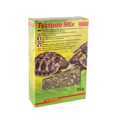 Immagine di Lucky Reptile Testudo Mix 45g Cibo per tartarughe di terra con fiori secchi ed erbe Mangime molta fibra grezza e minerali europee