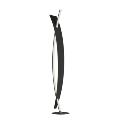 Immagine di lampada LED da terra &#039;Marija&#039; dimmerabile (Moderno) colore Nero, in Metallo ad es. Soggiorno &amp; Sala pranzo (1 luce, lampadina inclusa) di Lucande