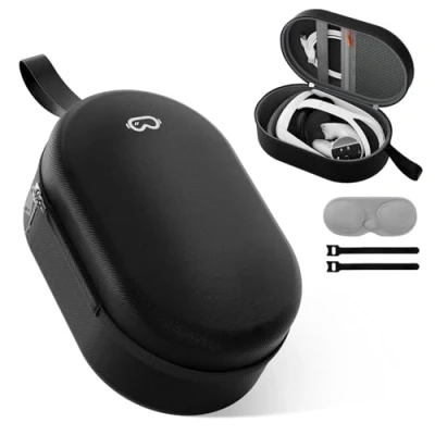 Immagine di ProCase Custodia per Meta Quest 3/ 2 e Cinturino Elite con Batteria (Solo Custodia) Nero