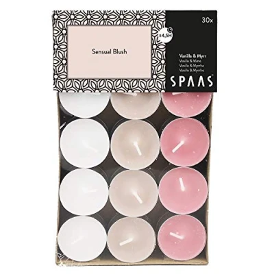 Immagine di Spaas 30 lumini profumati, Colori Assortiti, ± 4,5 Ore, Sensuale Blush