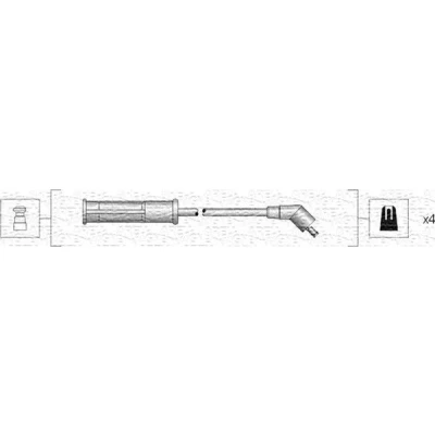 Immagine di MAGNETI MARELLI 941318111002 Kit Cavi Accensione RENAULT: CLIO 2, Kangoo I, Megane Scenic