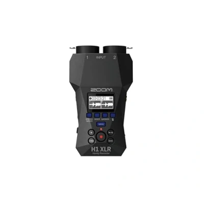 Immagine di Zoom H1 XLR Handy Recorder, nero, con due ingressi combo XLR/TRS e tecnologia a 32 bit, per musicisti, podcaster, registi, creatori di contenuti, Accessibilità non vedenti ipovedenti