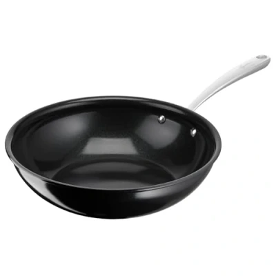 Immagine di Lagostina Desideria, Wok Antiaderente 28 cm con Rivestimento in Titanio Antigraffio, Cottura Rapida e Uniforme, Tecnologia Thermo Signal, Adatto a Tutti i Piani