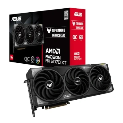 Immagine di ASUS TUF GAMING AMD RX 9070 XT OC Edition, Scheda Grafica 16 GB GDDR6, 256 Bit, PCIe 5.0, 1 HDMI 2.1, 3 DisplayPort Software GPU Tweak III, Nero, RX9070XT O16G
