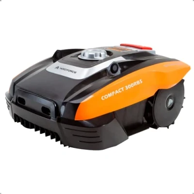 Immagine di Yard Force Compact 300RBS Tosaerba Robotizzato Fino a 300 mq, Semovente con Sensore Ultrasuoni iRadar, Controllo Bluetooth e App, Motore Brushless, Batteria Ricaricabile 20V, 2.0 Ah