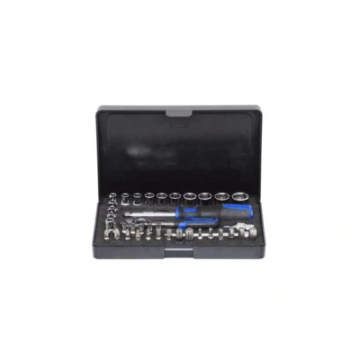 Immagine di KS TOOLS 918.0640 Set bussole Acciaio al cromo vanadio 1/4 con funzionalità cricco Quadrato
