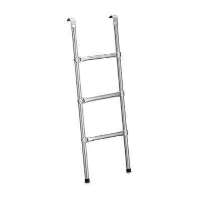 Immagine di Relaxdays Scaletta per Trampolino, 96 cm, da Appendere, 3 Gradini, Scala Tappeto Elastico, in Acciaio, Argentato