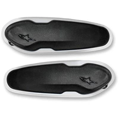 Immagine di toe sliders for boots Supertech R/SMX PLUS/SMX 6/SMX S and SMX 1 R, ALPINESTARS (black/white, TPU, pair)