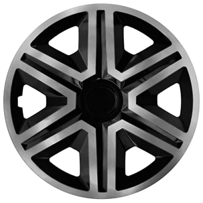 Immagine di NRM Action Set di 4 copricerchi universali per auto (grafite/nero, 15&quot;)