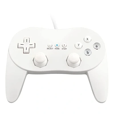 Immagine di OSTENT Controller Classico Cablato Pro Gamepad Joystick per Console Nintendo Wii Remote Videogioco, Colore Bianco