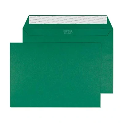 Immagine di Blake Creative Colour Wallet Peel and Seal British Racing Green C5 162x229mm 120gsm Pk25 envelopes (C5 (162 x 229mm), Green)