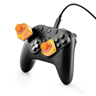 Immagine di Thrustmaster ESWAP S PRO CONTROLLER LED ORANGE CRYSTAL LIMITED EDITION, su Licenza Ufficiale per Xbox Series XS Esclusiva AMAZON