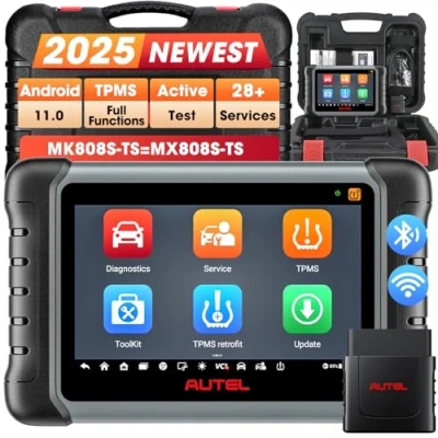 Immagine di Autel MaxiCOM MK808S TS Scanner Diagnostico Professionale: 2024 Strumento Programmazione TPMS, Uguale Livello MX808S MK808Z TS, Aggiornato MK808BTPRO MX808S, 28+ Servi, Android 11