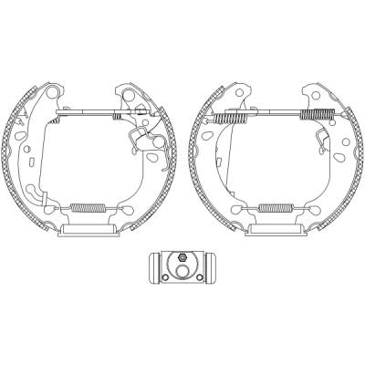 Immagine di TEXTAR Shoe Kit Pro 84060000 freno, Freno a tamburo con cilindretto regolatore/attuatore FORD: FIESTA 4, KA Hatchback