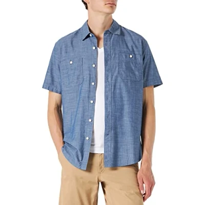 Immagine di Amazon Essentials Camicia in Chambray a Manica Corta vestibilità Regular Uomo, Slavato, L