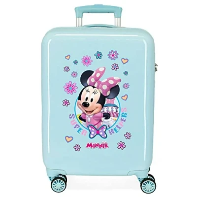 Immagine di Disney Super Helpers Valigia da Cabina, Rigida ABS, Chiusura a Combinazione Laterale, 4 Ruote Doppie, Bagaglio Mano, Turchese