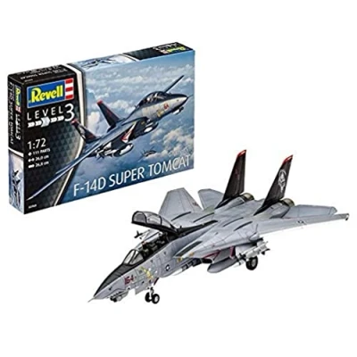 Immagine di Revell Grumman F 14D Super Tomcat im Maßstab 1:72 zum Selberbauen Aereo Modelmaking, Colore da colorare, 26 x 29,8 cm, 03960