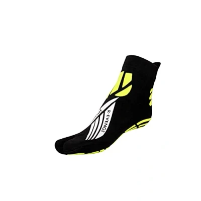 Immagine di R Evenge CALZA FUNCTIONAL L&#039;ALLENAMENTO FUNZIONALE E IN SOSPENSIONE, PER L&#039;ANTIGRAVITY IL POWER YOGA, DITA SEPARATE, ANTISCIVOLO, ANTIBATTERICA (LARGE 42 45, NERO/GIALLO)