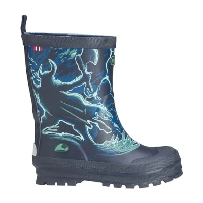 Immagine di Viking Jo​l​l​y​ Pr​i​n​t​, Stivali di Gomma Unisex Bambini e ragazzi, Blu (Navy/Bluegreen), 30 EU