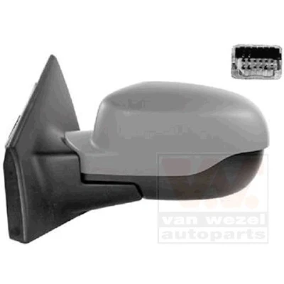 Immagine di Specchio retrovisore esterno Van Wezel 4333817 Sx con la prima mano completo, asferico, per regolazione elettrica specchio, termico