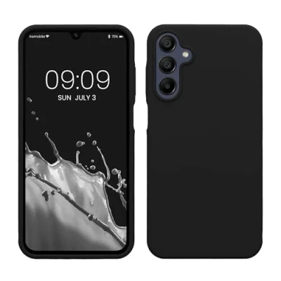 Immagine di kwmobile Cover per Samsung Galaxy A15 5G Custodia Back Case Smartphone in Silicone TPU Protezione Gommata nero