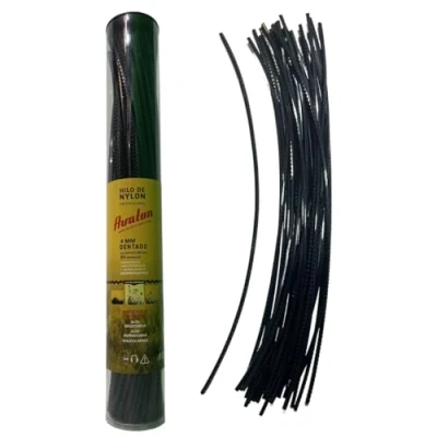 Immagine di Avalon Strisce di Filo dentato in Nylon pretagliato per decespugliatore e Tosaerba (4 mm 80 unità) Compatibile con Teste multifilo pomelli Alluminio