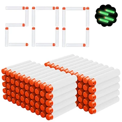 Immagine di Airlab 200 Pezzi di Proiettili Glow in The Dark per Nerf Dart Accessorio, Dardi Fluorescente N Strike Elite, Ricarica Munizioni Pallottole Giocattoli e Giochi all&#039;aperto, Bianco