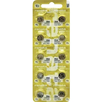 Immagine di Renata Batteria a bottone 394 1.55 V 10 pz. 84 mAh Ossido dargento 394.MP E
