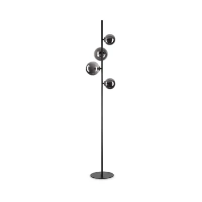 Immagine di Ideal Lux PERLAGE Lampada da terra multibraccio a 4 luci nera, interruttore integrato, non dimmerabile