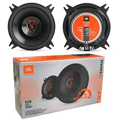 Immagine di 2 altoparlanti JBL STAGE3 427 coassiali a vie da 4&quot; 10,00 cm 100 mm 30 watt rms e 150 max 3 ohm 90 db spl per auto, coppia