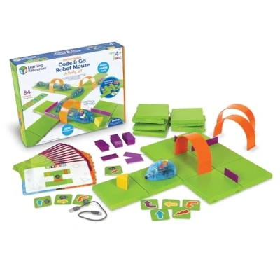 Immagine di Learning Resources LER2872 Set Ricaricabile Code &amp; Go Topo, Giocattoli Bambine di 4 Anni, Robot Programmabile Interattivo Senza Schermo, Multicolore,