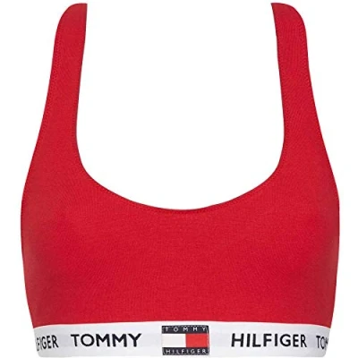 Immagine di Tommy Hilfiger Bralette Donna Elasticizzata, Rosso (Tango Red), S