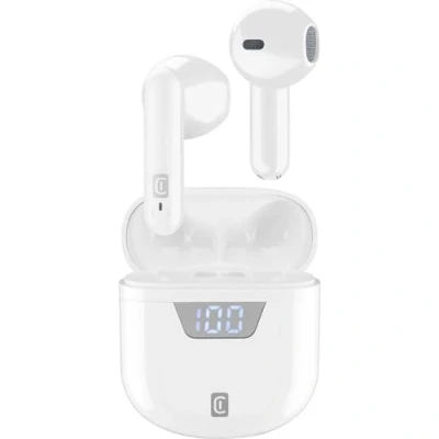 Immagine di cellularline Seek Cuffiette Auricolari Bluetooth 5.0 HiFi Stereo con Custodia di Ricarica Autonomia Totale 15 Ore 2 Portata 10 Mt Universale Bianco