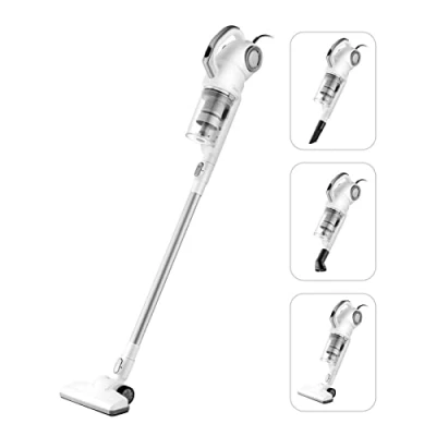 Immagine di Midea MCS2045IT Aspirapolvere, 2 In 1 Scopa Elettrica con Filo, Aspirapolvere Potente 15Kpa, Tecnologia Ciclonica e Senza sacco, Soddisfa Varie Scene Di Pulizia, Bianco Argento