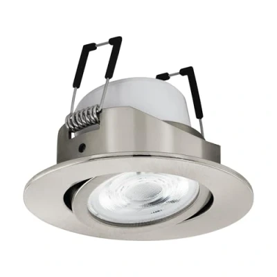 Immagine di EGLO connect.z Smart Home Led faretto da incasso Saliceto Z in alluminio nichel opaco, Ø 88 mm, ZigBee, app e controllo vocale, colore della luce, dimmerabile