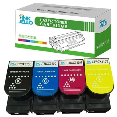 Immagine di InkJello Remanufactured Toner Cartuccia Sostituzione per Lexmark CX310dn CX310n CX410de CX410dte CX410e CX510de CX510dhe CX510dthe 802K/C/M/Y (Nero/Ciano/Magenta/Giallo 4 Pack)